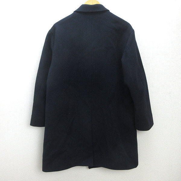 H■ユナイテッドアローズ/UNITED ARROWS GLR SENTDALE WOOL チェスターコート【S】紺/MENS■119【中古】_画像4