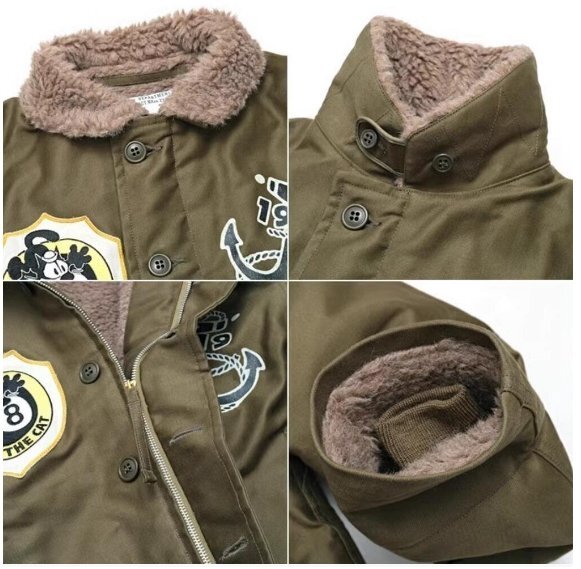 TOYS McCOY トイズマッコイ デッキジャケットフィリックス ミリタリージャケットN-1 DECK JACKET FELIX THE CAT 8 BALL S-XLサイズ wy1101_画像9