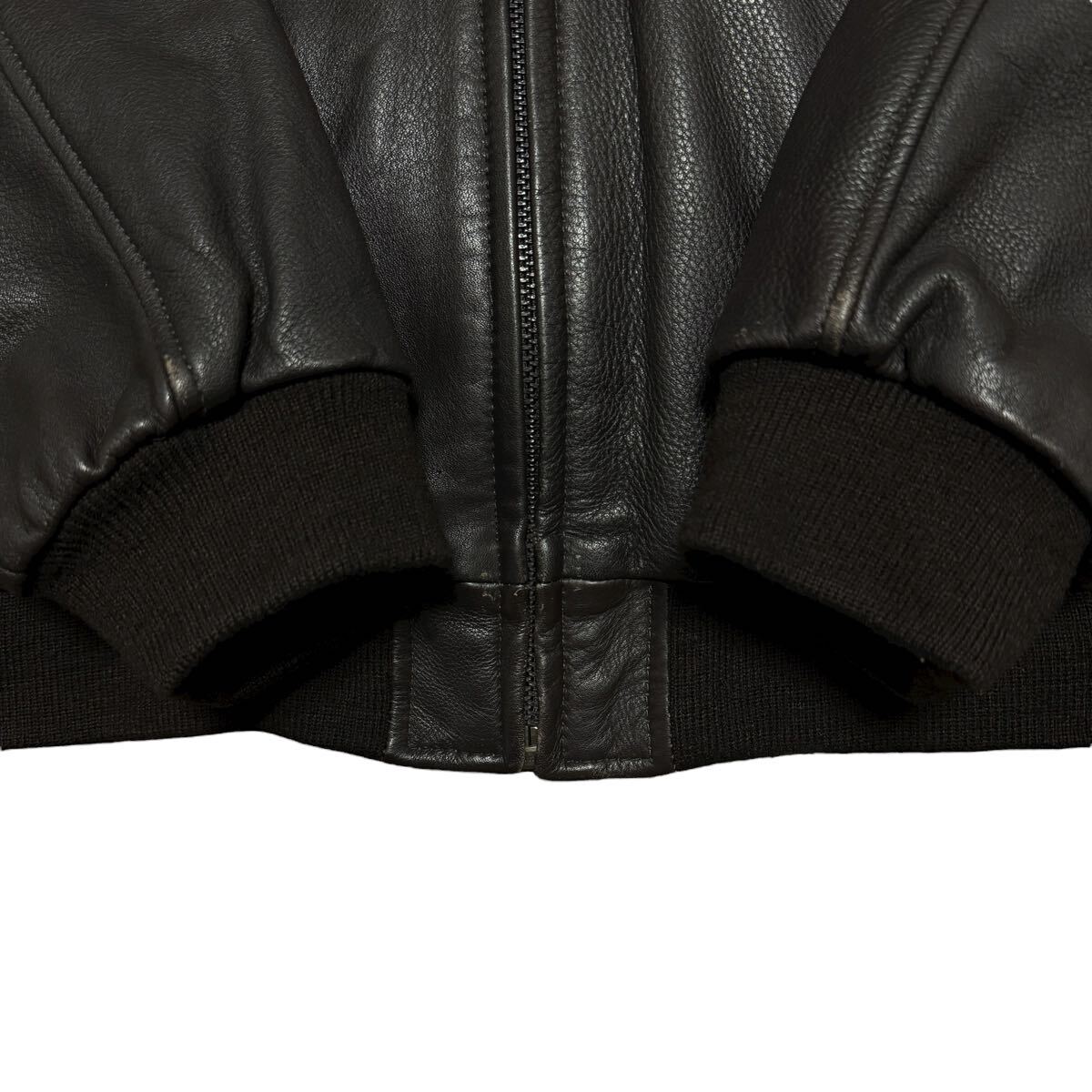 CHEVIGNON シェビニオン Pilot Vintage Leather Jacket パイロットヴィンテージレザージャケット ダークブラウン メンズ サイズL_画像5