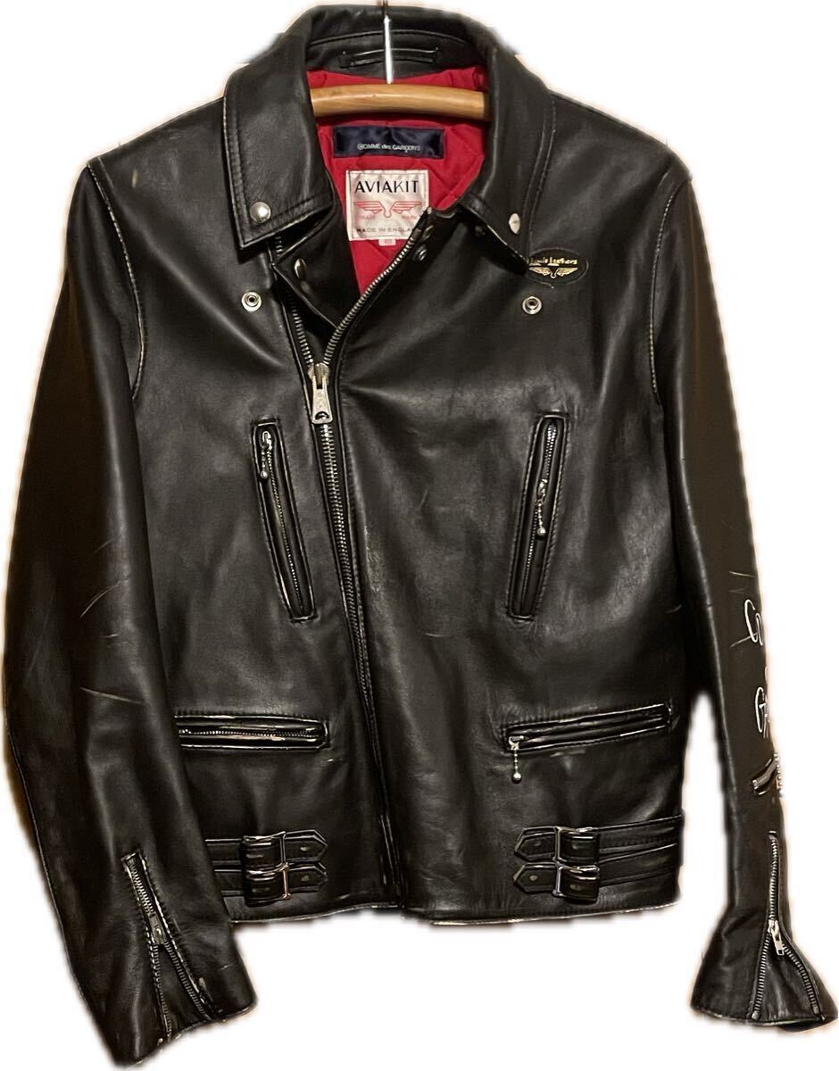 コムデギャルソン ライトニング 青山限定 ルイスレザー COMME des GARCONS サイズ40_画像2