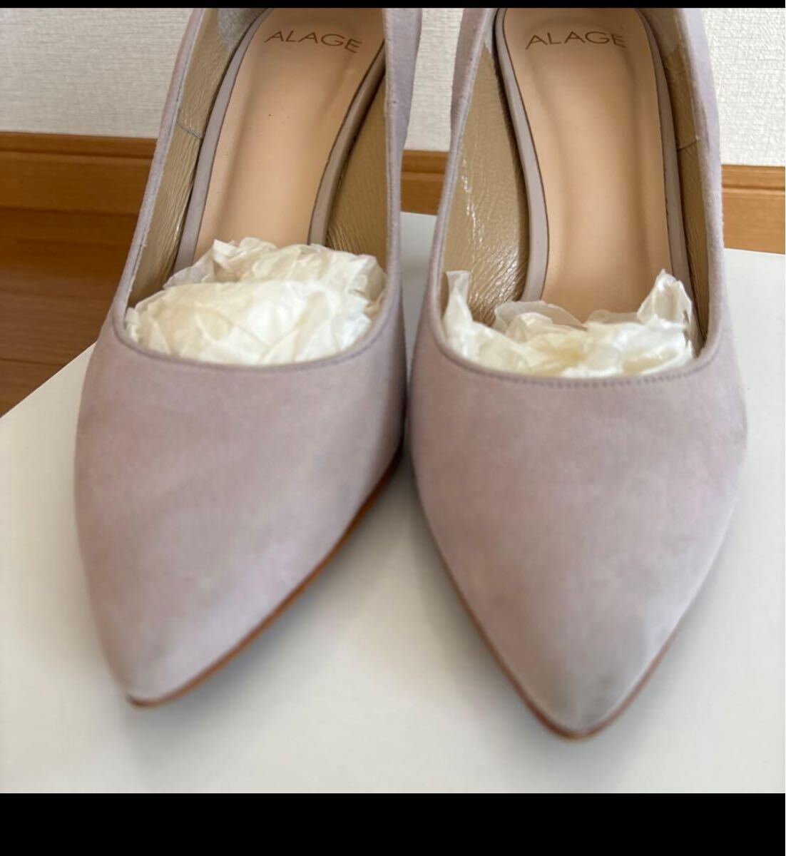 ALAGE アカクラ　パンプス　スウェード　24_画像2