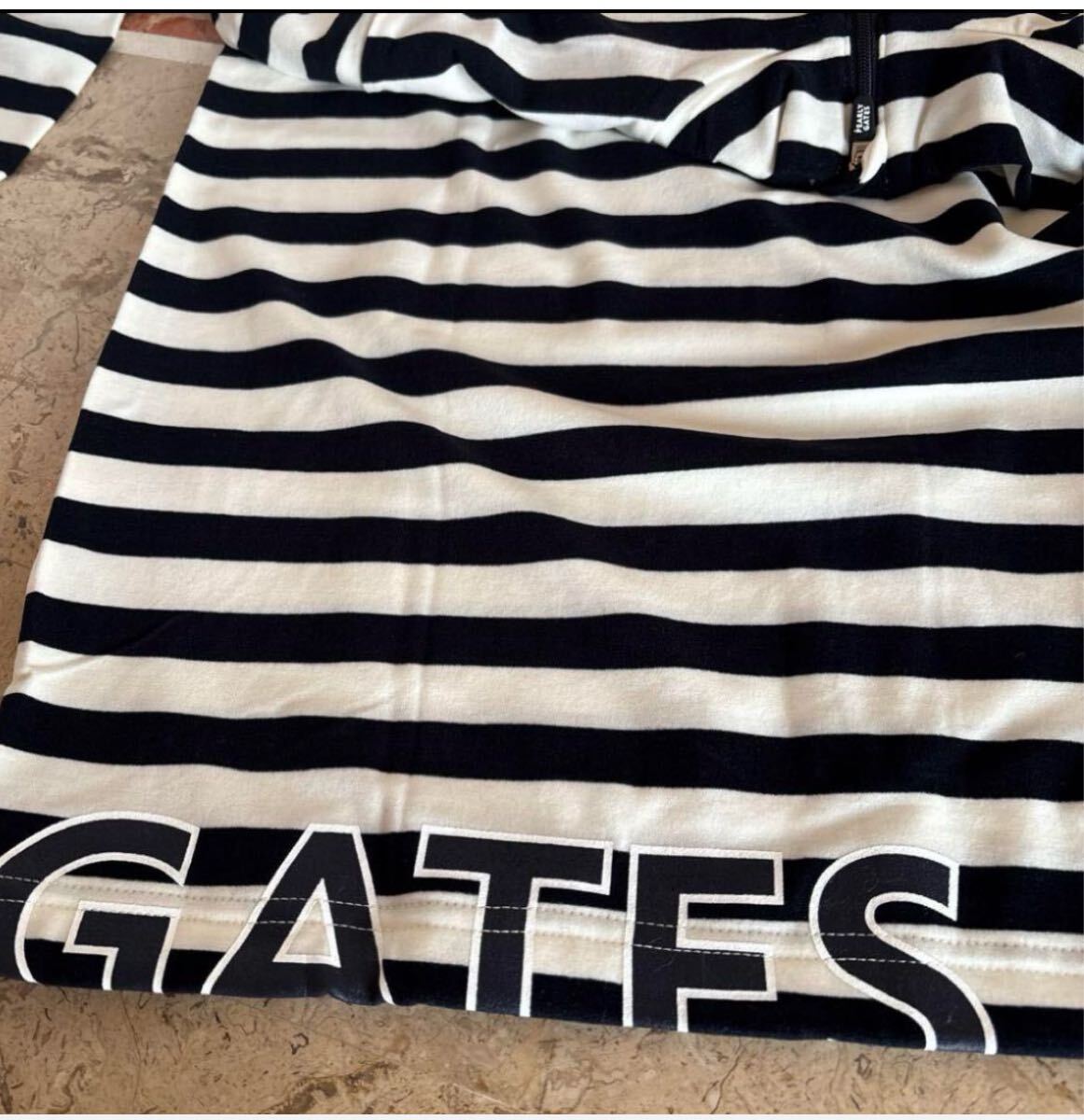 パーリーゲイツ PEARLY GATES ボーダー プレミアムウォーム長袖ハーフジップアップカット トップス _画像8