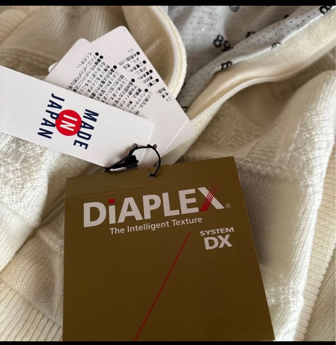 新品 パーリーゲイツ PEARLY GATES ボーダー×DIAPLEX PEARLY ジャケット GATES ニット フルジップ カーディガン セーター★4_画像6