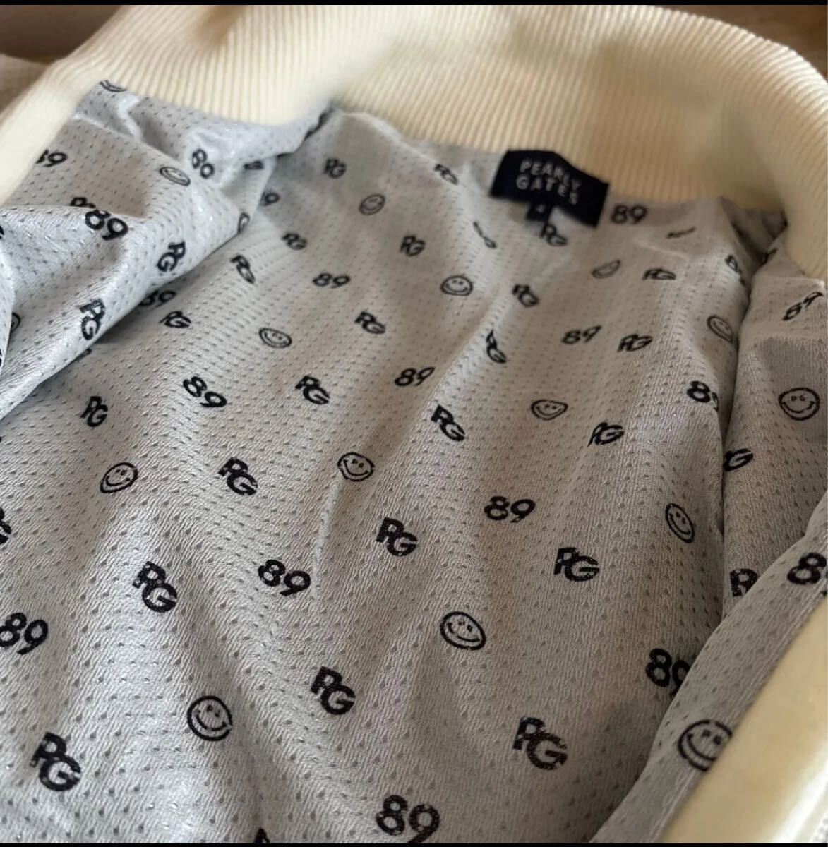 新品 パーリーゲイツ PEARLY GATES ボーダー×DIAPLEX PEARLY ジャケット GATES ニット フルジップ カーディガン セーター★4_画像4