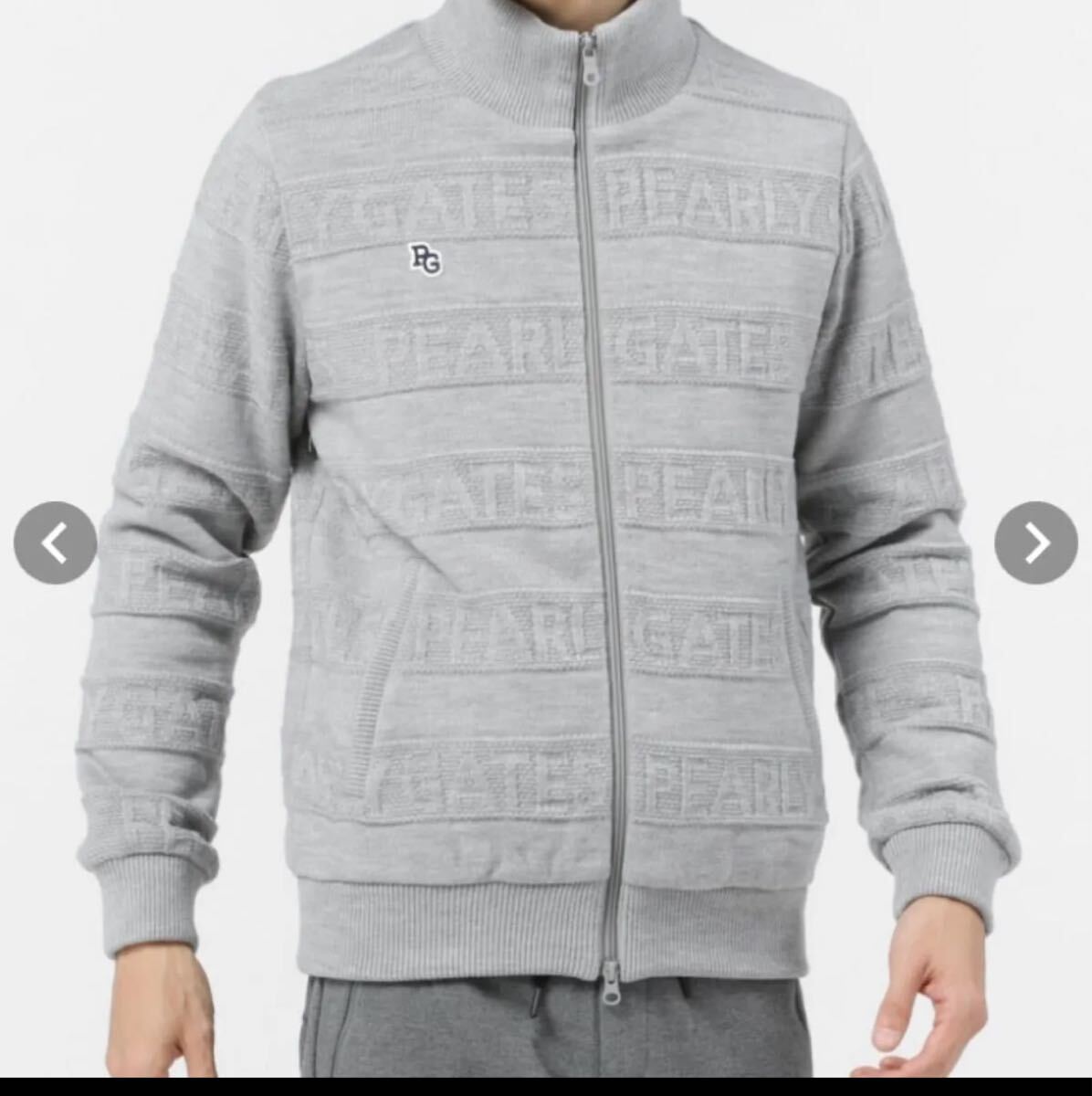 新品 パーリーゲイツ PEARLY GATES ボーダー×DIAPLEX PEARLY ジャケット GATES ニット フルジップ カーディガン セーター★4_画像8