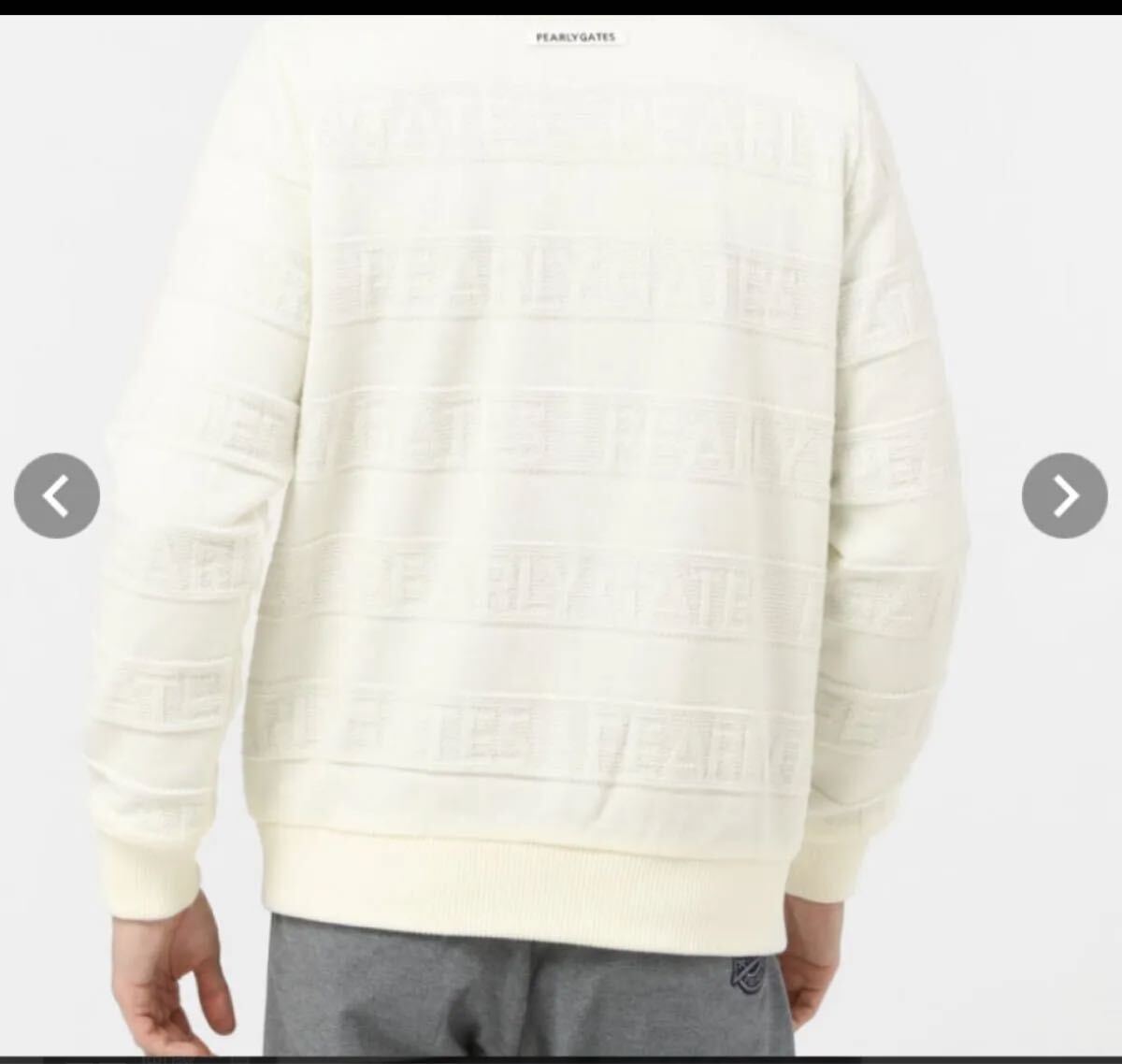 新品 パーリーゲイツ PEARLY GATES ボーダー×DIAPLEX PEARLY ジャケット GATES ニット フルジップ カーディガン セーター★4_画像2