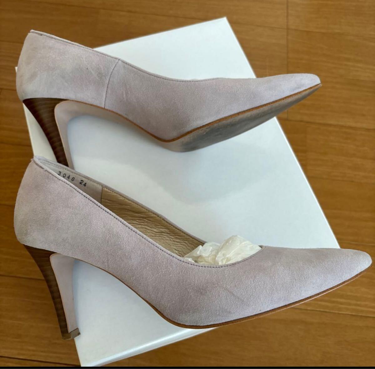 ALAGE アカクラ　パンプス　スウェード　24_画像5