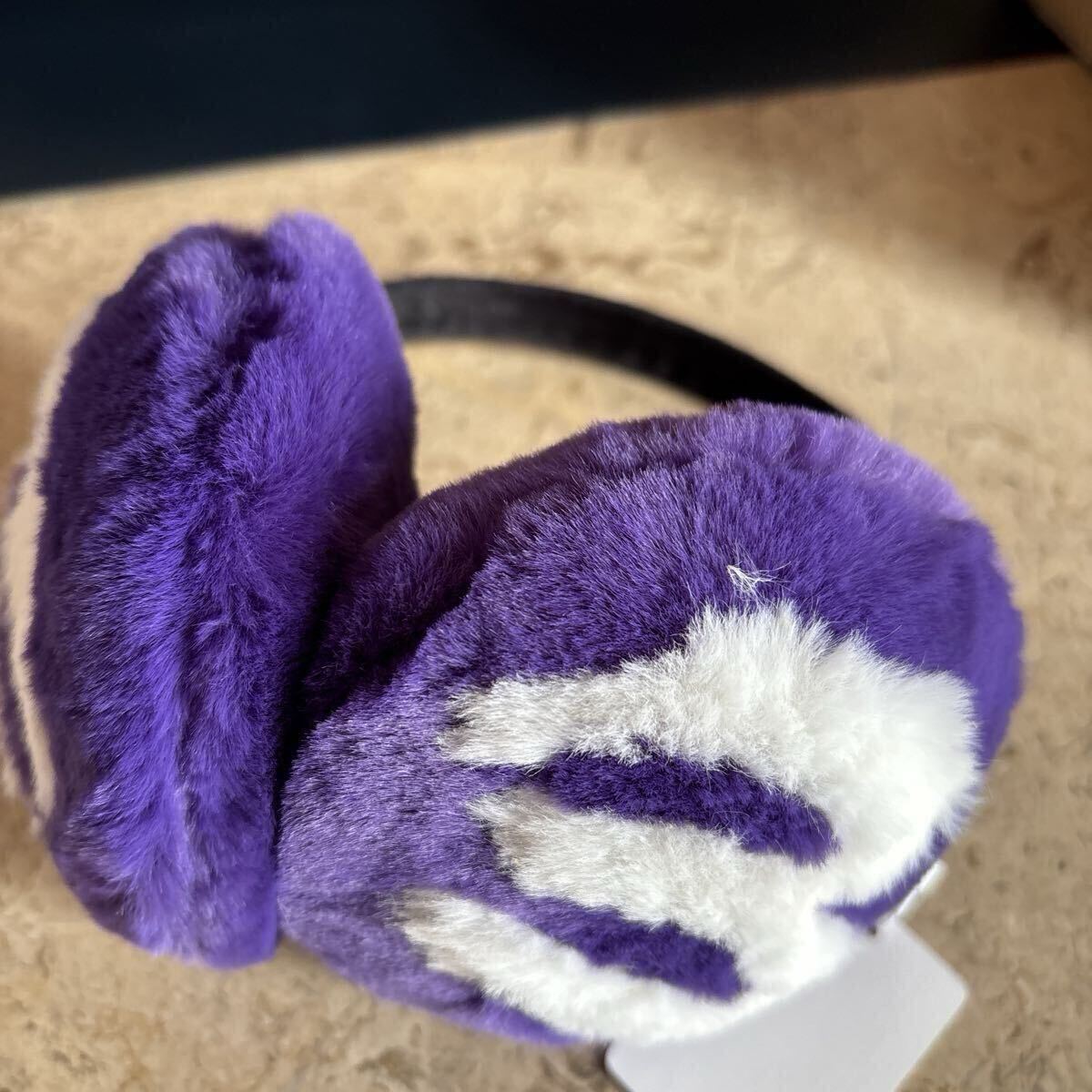 MASTER BUNNY EDITION マスターバニーエディション フェイクファー　イヤーマフ 耳あて　防寒　パープル　　パーリーゲイツ_画像2