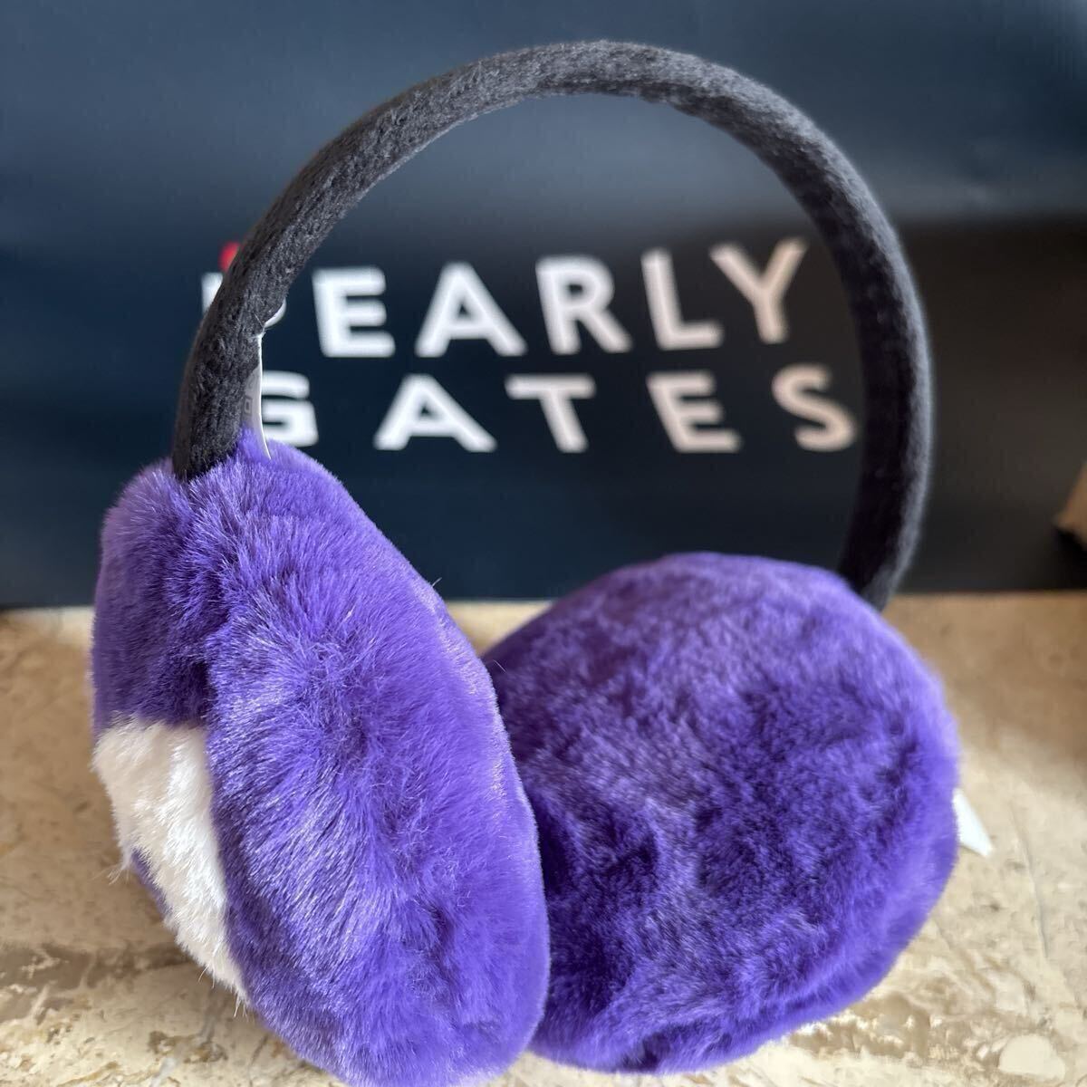 MASTER BUNNY EDITION マスターバニーエディション フェイクファー　イヤーマフ 耳あて　防寒　パープル　　パーリーゲイツ_画像3