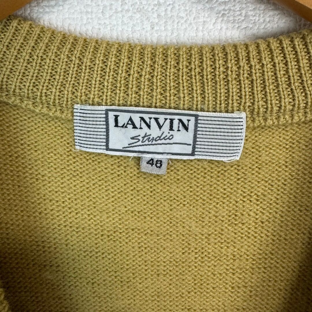 LANVIN Studio ランバン ニットベスト アースカラー レトロ 古着_画像4