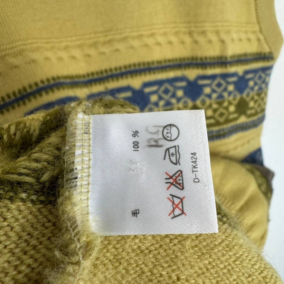 LANVIN Studio ランバン ニットベスト アースカラー レトロ 古着_画像6