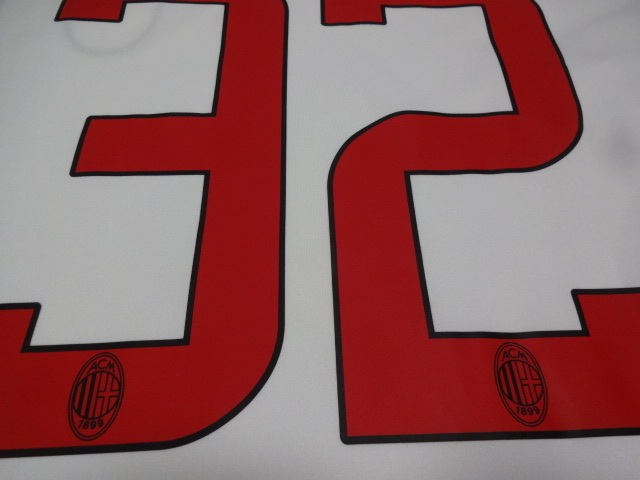 ACミラン 正規品 ユニフォーム シャツ 2008/2009 アウェイ XLサイズ 新品未使用品タグ付き #32 ベッカム_画像10