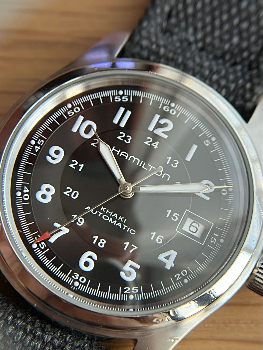 38mm ハミルトン　カーキ H704450 自動巻き腕時計_画像5
