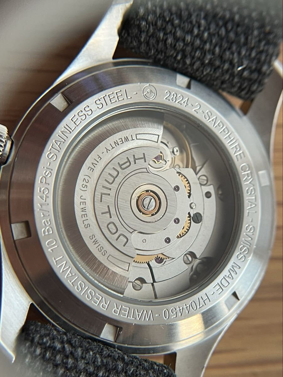38mm ハミルトン　カーキ H704450 自動巻き腕時計_画像8