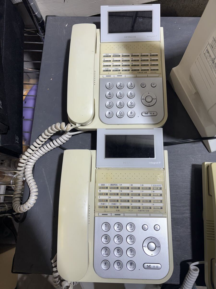 主装置 ビジネスフォン 5台セット日立 HITACHI integral-F ET-24iF-SDW 24ボタン 標準電話機 ビジネスホン 電話機 オフィス 通電確認済_画像4