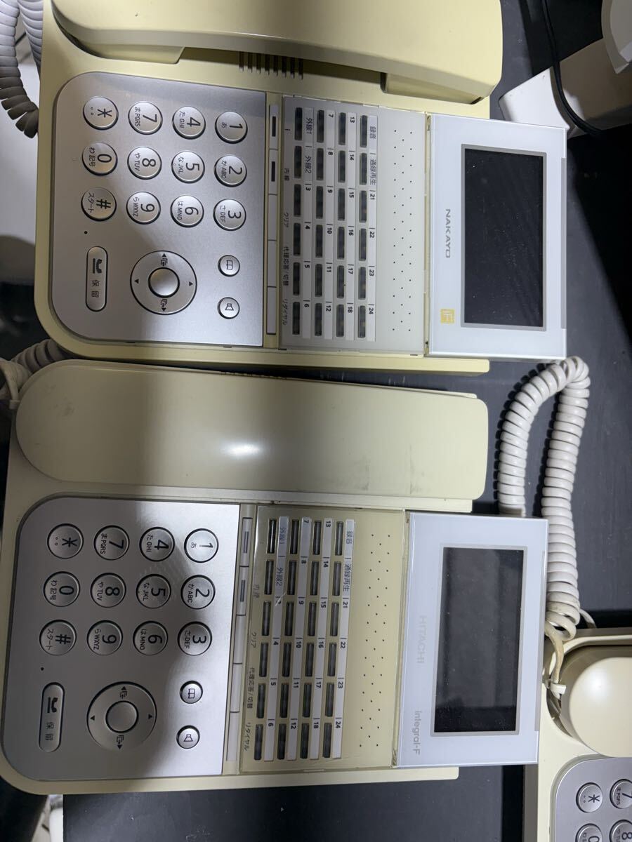 主装置 ビジネスフォン 5台セット日立 HITACHI integral-F ET-24iF-SDW 24ボタン 標準電話機 ビジネスホン 電話機 オフィス 通電確認済_画像5