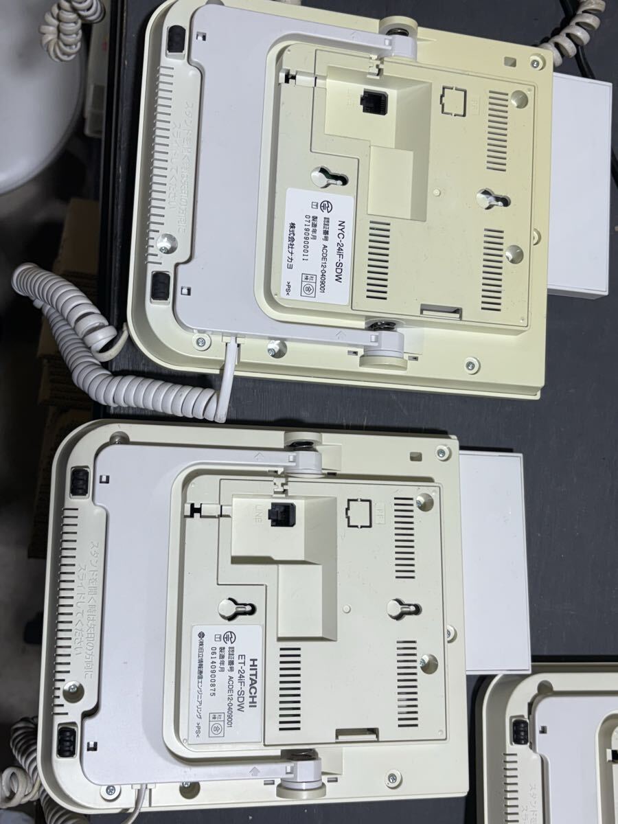 主装置 ビジネスフォン 5台セット日立 HITACHI integral-F ET-24iF-SDW 24ボタン 標準電話機 ビジネスホン 電話機 オフィス 通電確認済_画像8
