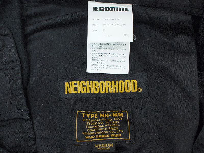NEIGHBORHOOD MIL-BDU RIP / C-PT リップストップ カーゴ パンツ M 18AW ネイバーフッド F_画像3