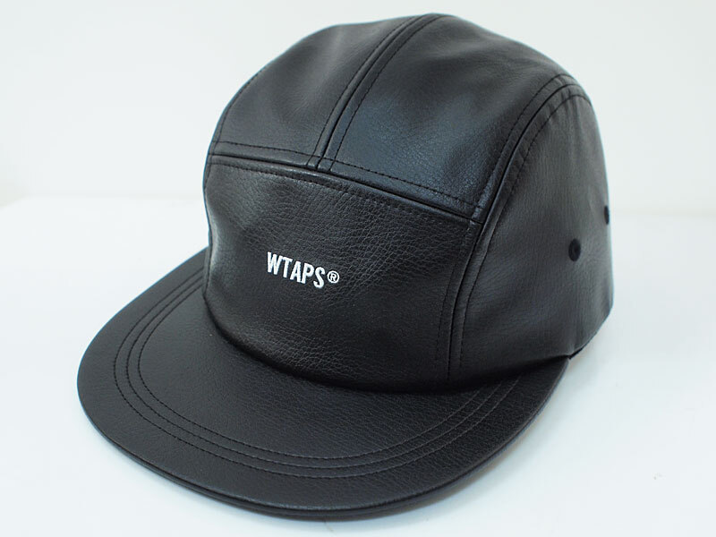 希少 美品 22AW WTAPS T-5 04 / CAP / SYNTHETIC SIGN シンセティックレザー キャップ ダブルタップス F_画像1