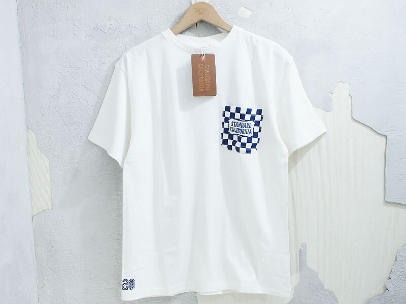 希少 新品 L STANDARD CALIFORNIA NATURAL CIRCLE 20周年 SD CHECKER POCKET T ポケット Tシャツ チェッカー スタンダードカリフォルニア_画像1