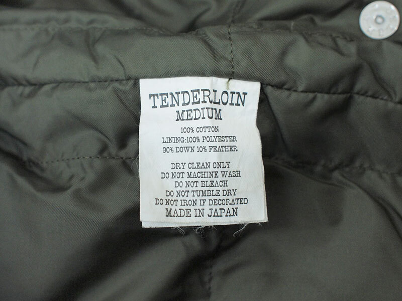 希少 美品 直営店限定 TENDERLOIN DOWN JKT BB CAMO ダウン ジャケット バンブー カモ タイガー M テンダーロイン_画像5