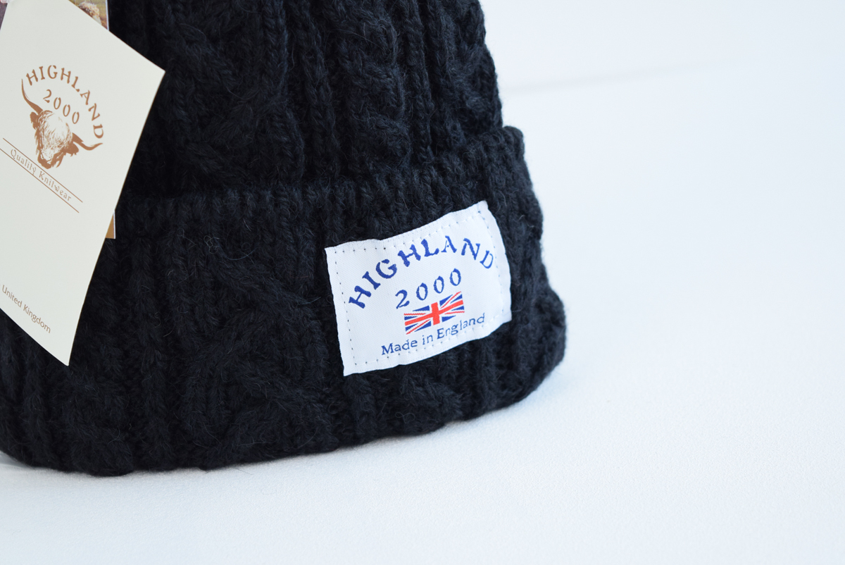  новый товар HIGHLAND 2000 Highland для мужчин и женщин Англия производства альпака вязаная шапка вязаная шапка шляпа контрольный номер M253Q6302 vv черный 