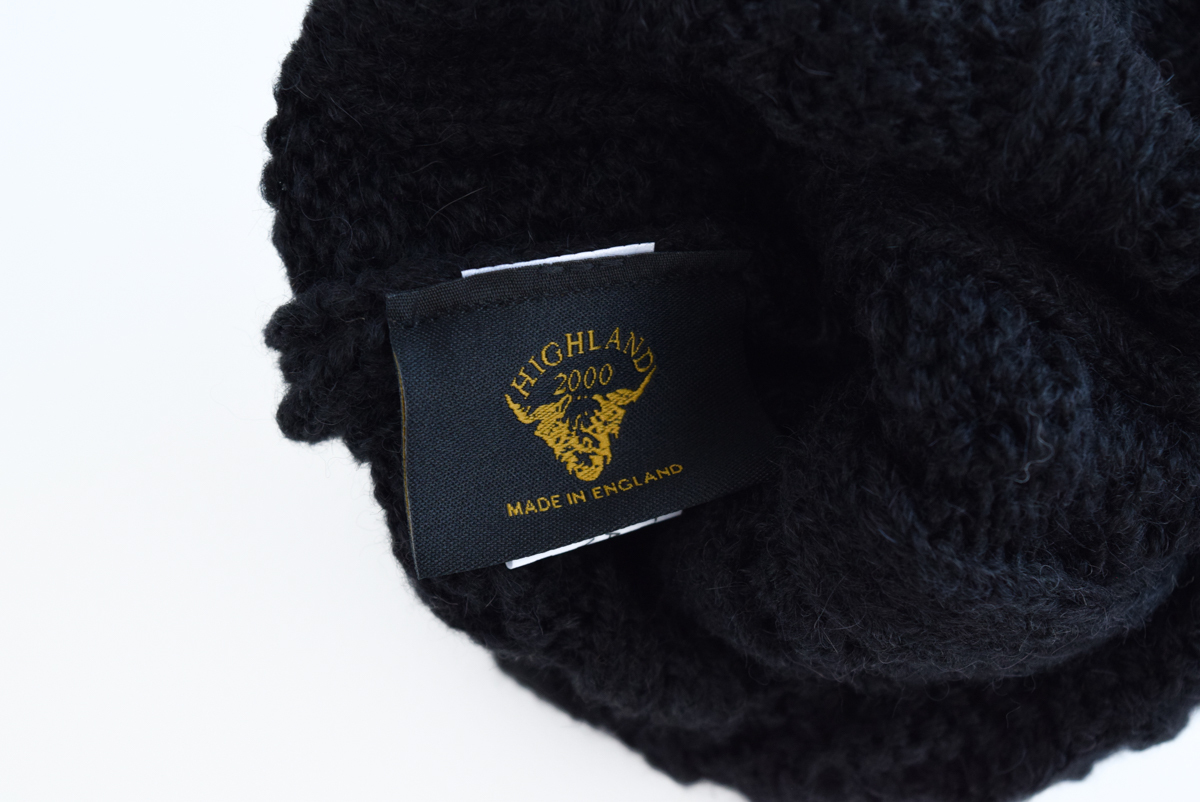  новый товар HIGHLAND 2000 Highland для мужчин и женщин Англия производства альпака вязаная шапка вязаная шапка шляпа контрольный номер M253Q6302 vv черный 