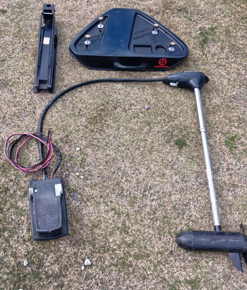 モーターガイド FW-FB 54LBS 12ボルト 5段階 サウザーFRPバウデッキ マウント レンタルボートセット！ 売り切り エレキ フットコン_画像1