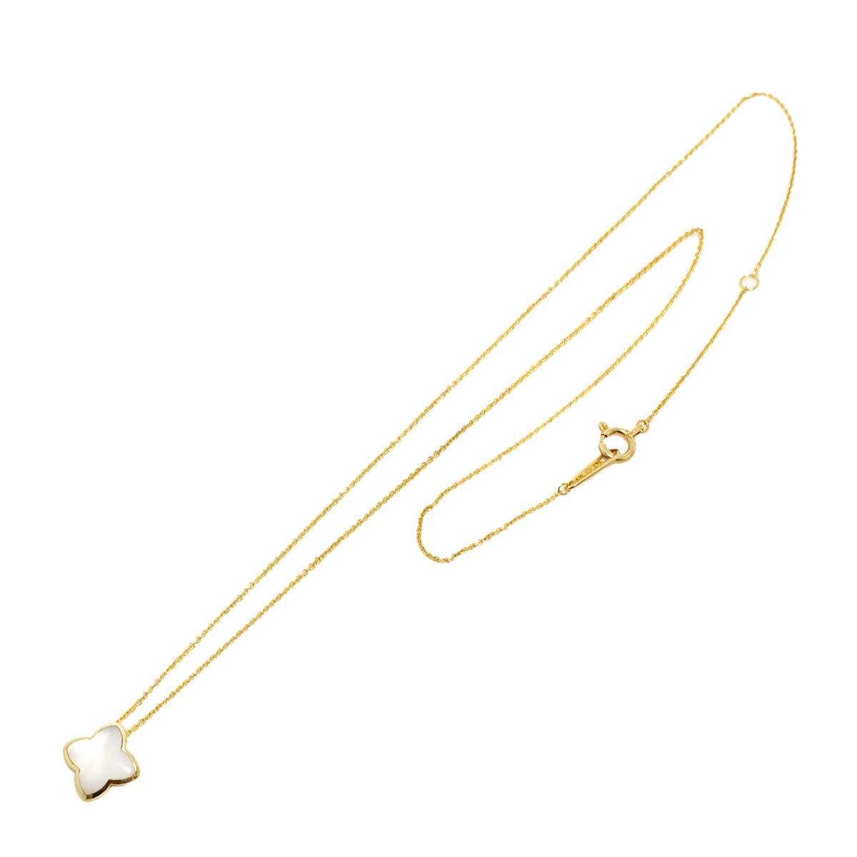  Vendome Aoyama Vendome Aoyama белый ракушка колье 40cm K18 YG желтое золото 750 Necklace 90299766