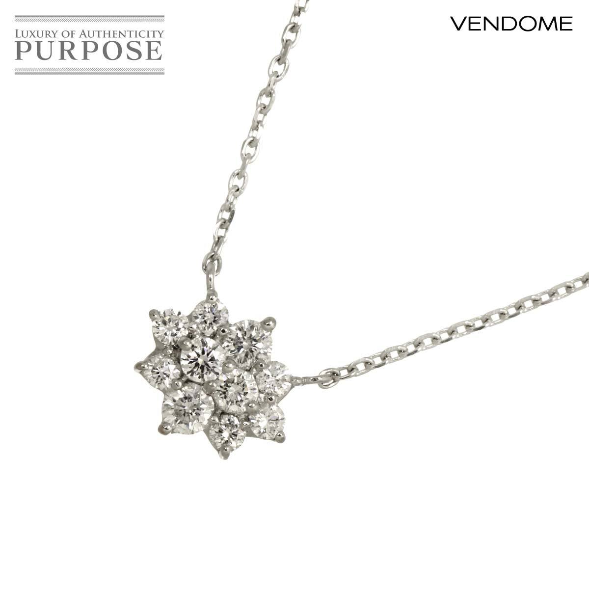  Vendome Vendome diamond 0.45ct колье 40cm Pt платина Diamond Necklace 90292136