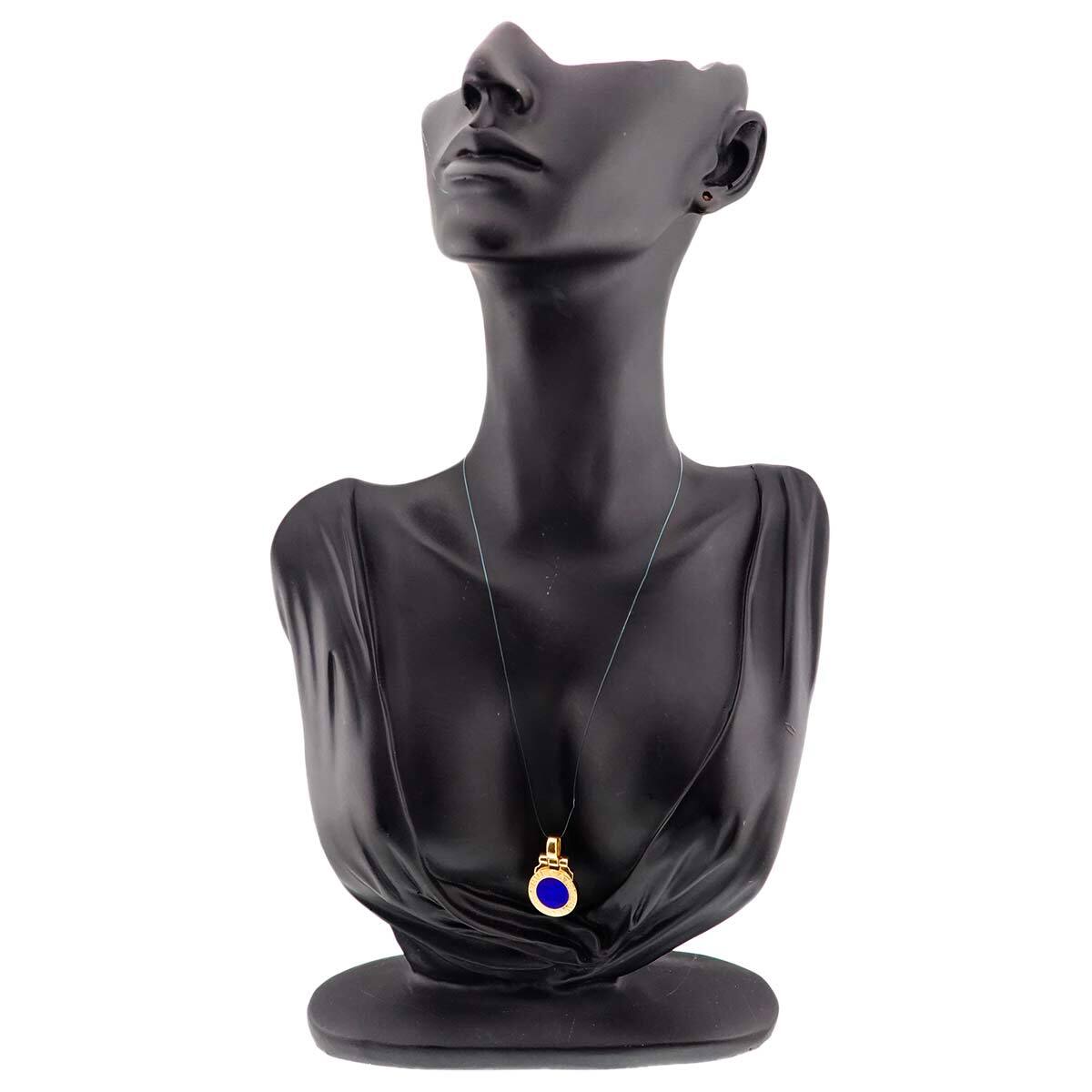  BVLGARY BVLGARI двойной Logo подвеска с цепью лазурит K18 YG желтое золото 750 Pendant Top 90299957