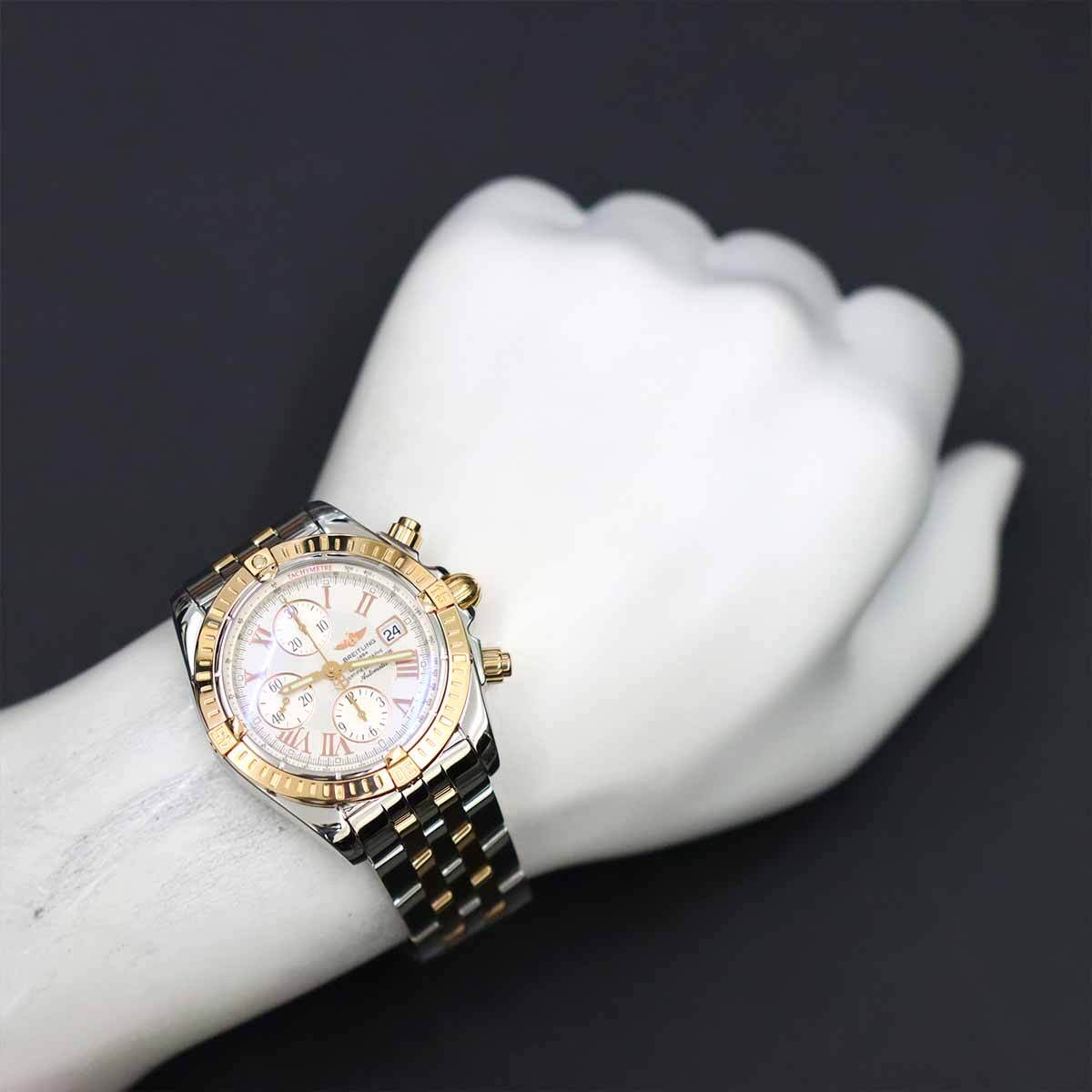 ブライトリング BREITLING クロノマット エボリューション コンビ C13356 クロノグラフ メンズ 腕時計 PG 自動巻き Chronomat 90268236_画像3