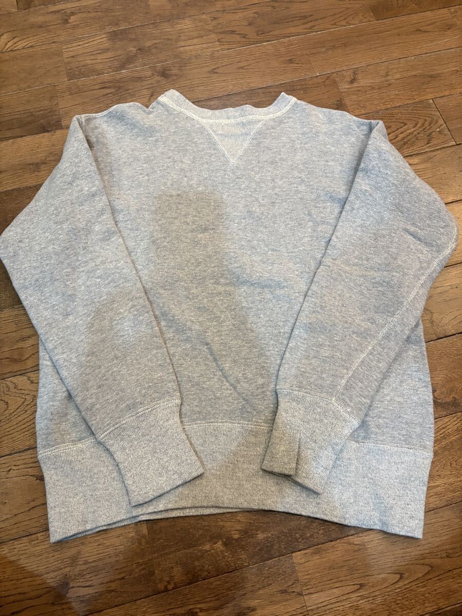【美品】 WAREHOUSE 両Vスウェット サイズ38 ウエアハウス 霜降りグレー トレーナー 日本製 スウェットシャツ _画像2