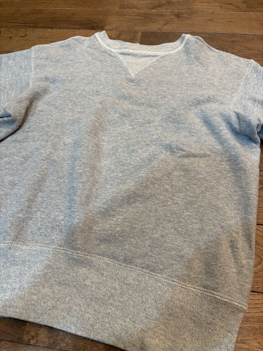 【美品】 WAREHOUSE 両Vスウェット サイズ38 ウエアハウス 霜降りグレー トレーナー 日本製 スウェットシャツ _画像5