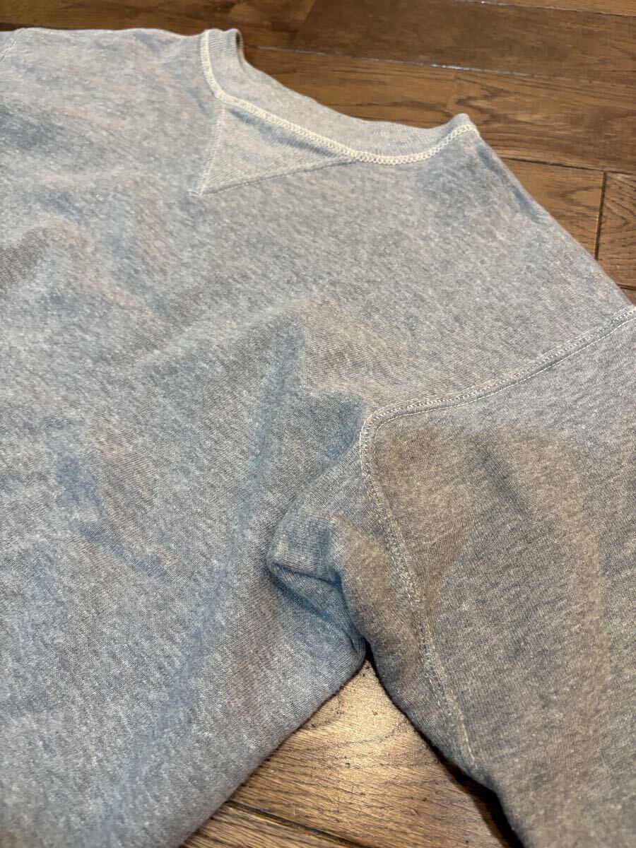 【美品】 WAREHOUSE 両Vスウェット サイズ38 ウエアハウス 霜降りグレー トレーナー 日本製 スウェットシャツ _画像6
