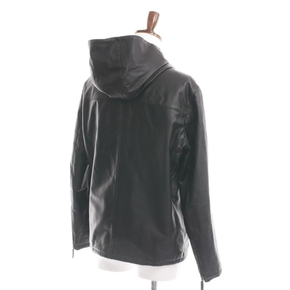 ■ エンポリオアルマーニ ブルゾン ジャケット アウター レザー メンズ 50 （L相当） ブラック 付属品付き_画像2