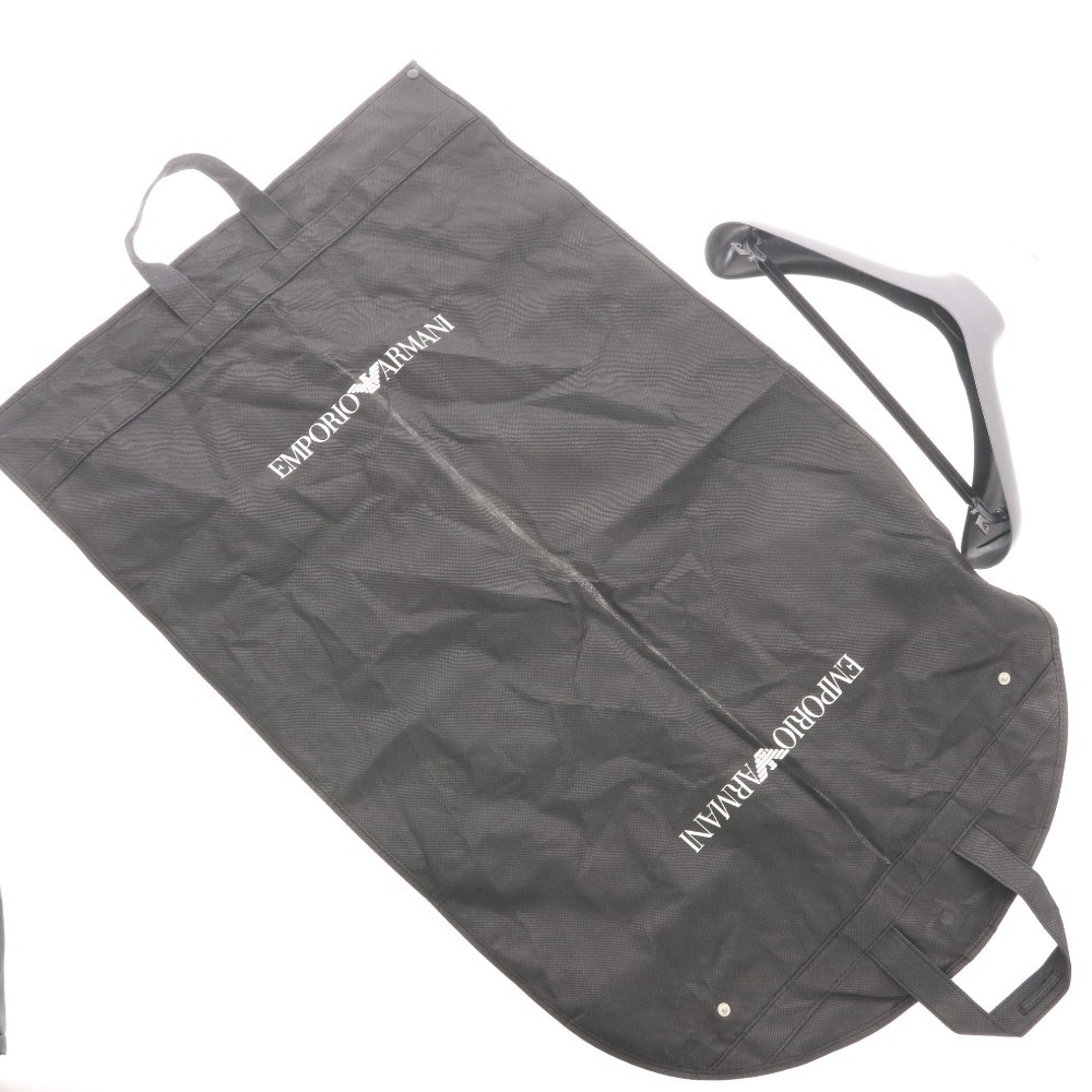 ■ エンポリオアルマーニ ブルゾン ジャケット アウター レザー メンズ 50 （L相当） ブラック 付属品付き_画像10