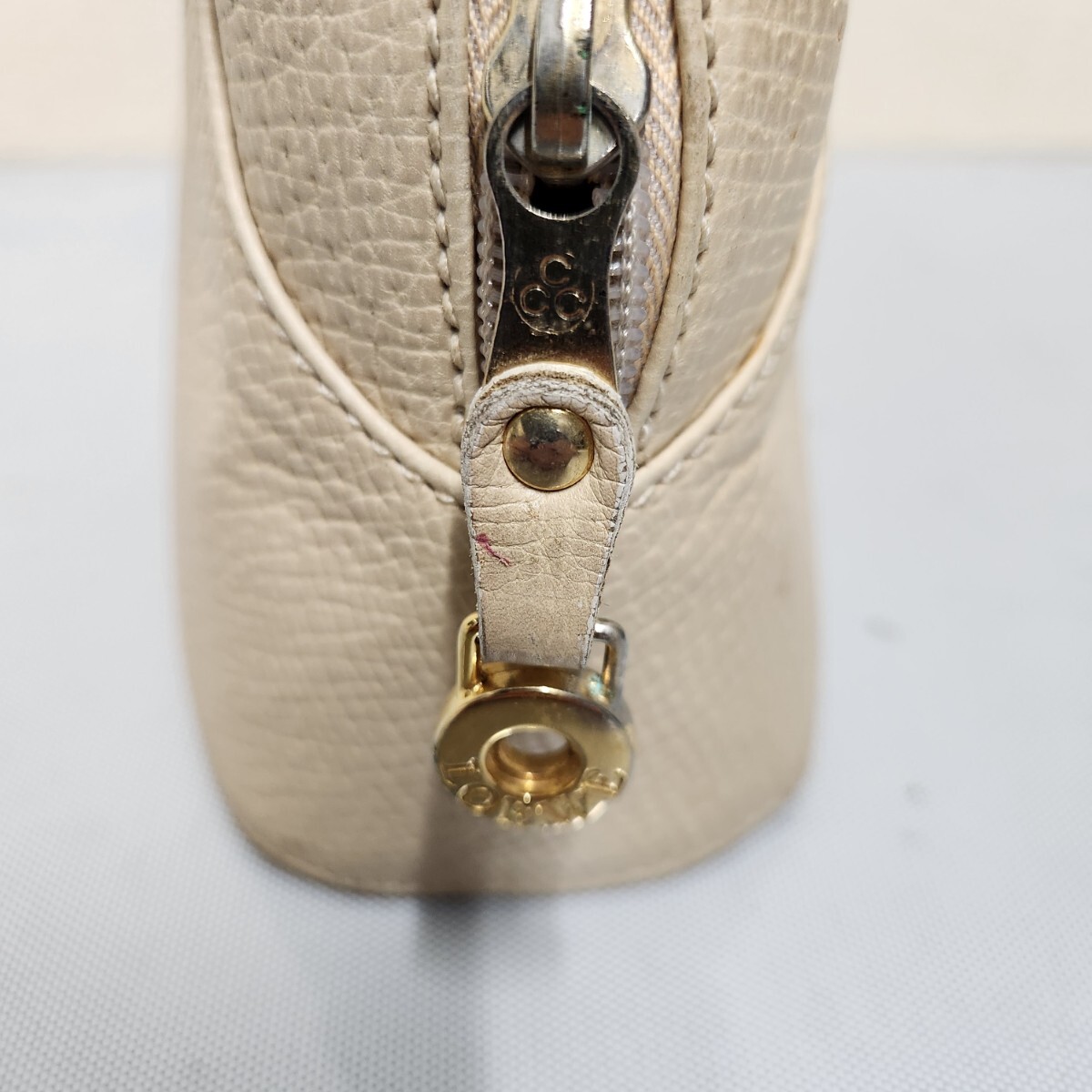 ℃40 LOEWE ロエベ ハンドバッグ レザー ヴィンテージ 鞄 ホワイト バッグ 中古_画像4