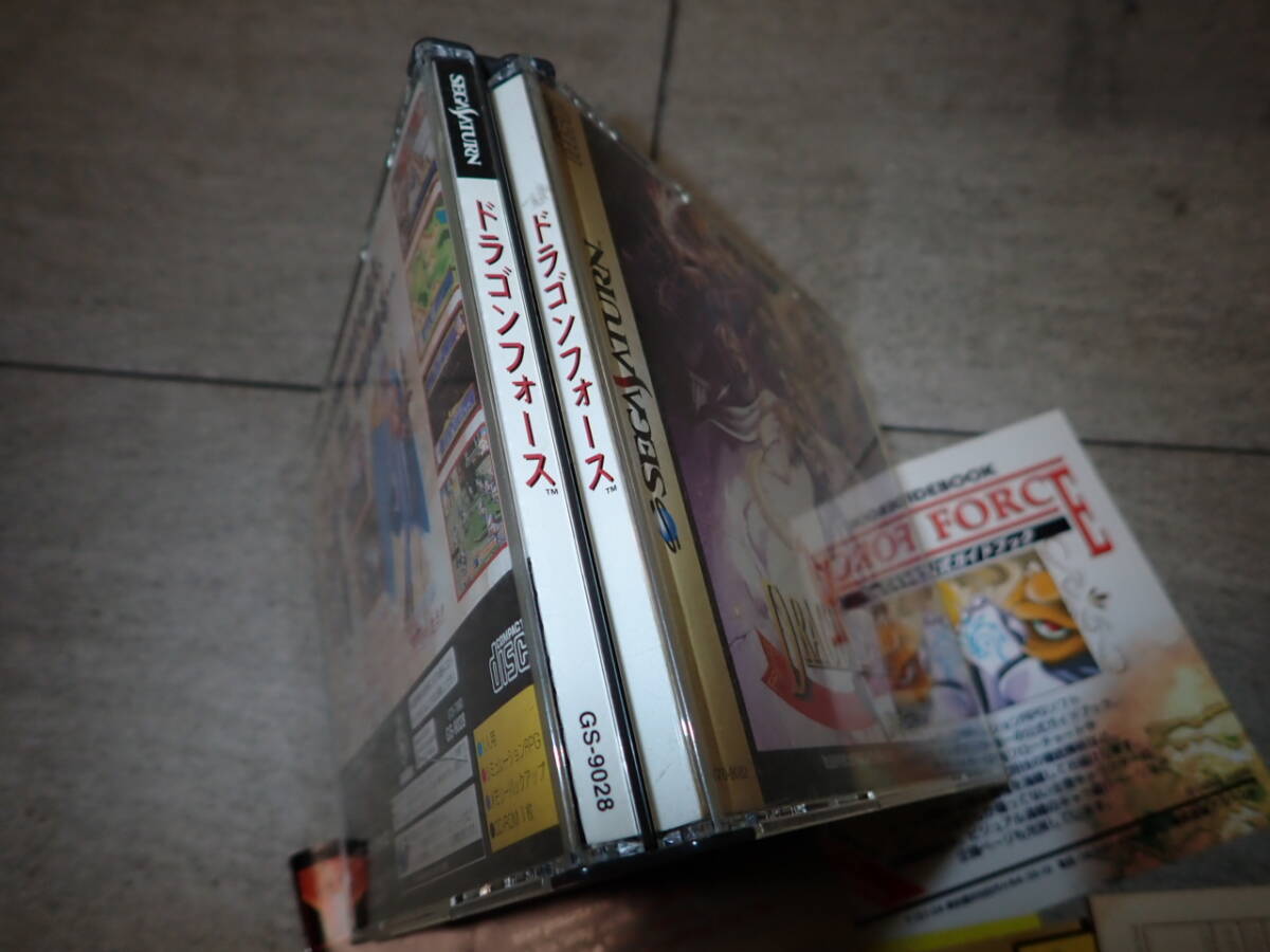 SS セガ サターン ソフト ドラゴンフォース DRAGON FORCE 帯付き ハガキ チラシ MM11/F1808_画像3