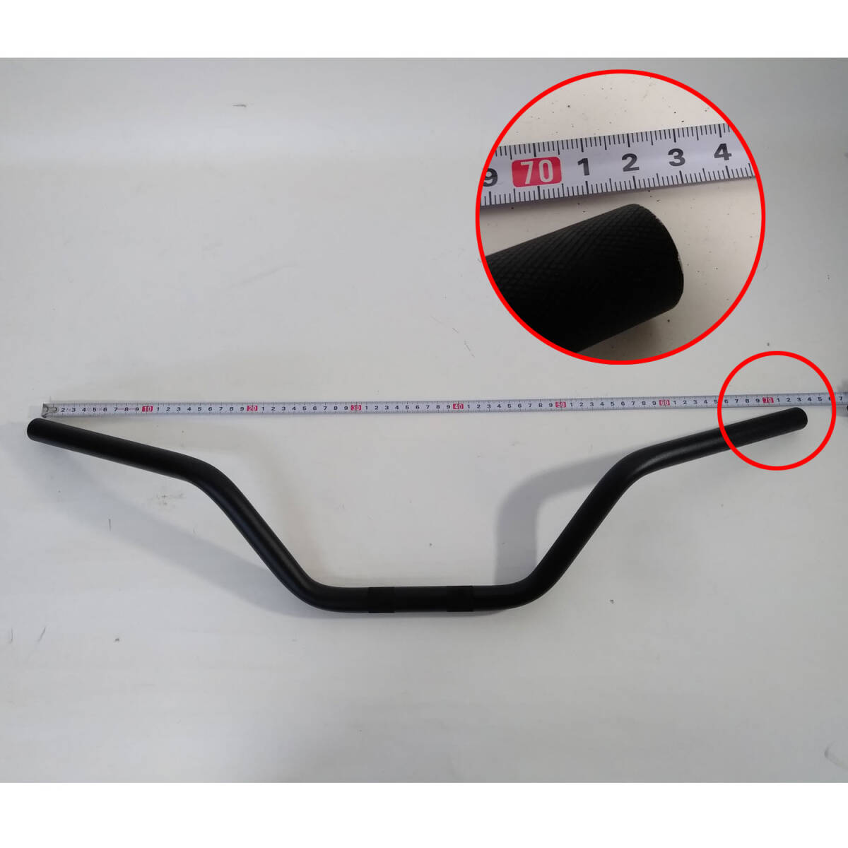 訳有 ハンドルバー ブラック 黒 汎用 バイクハンドル ハンドルパイプ ストリートバー 22mm バイク オートバイ_画像2