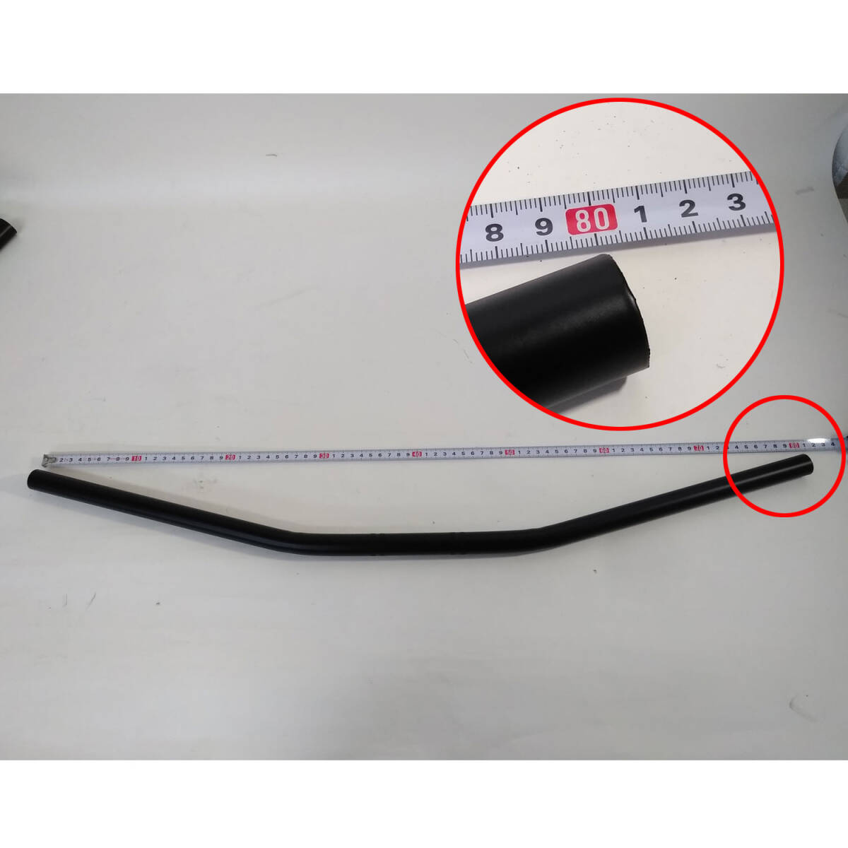 訳有 ハンドルバー ブラック 黒 汎用 バイクハンドル ハンドルパイプ ストリートバー 22mm バイク オートバイ ハンドル_画像2