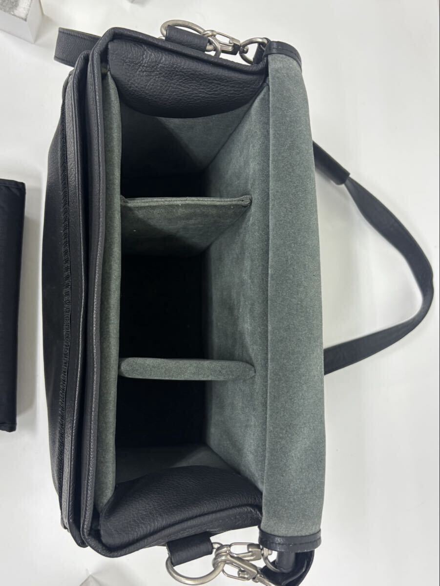 Leica ライカ カメラバッグ ショルダーバッグ レザー 黒 MNL-814_画像7