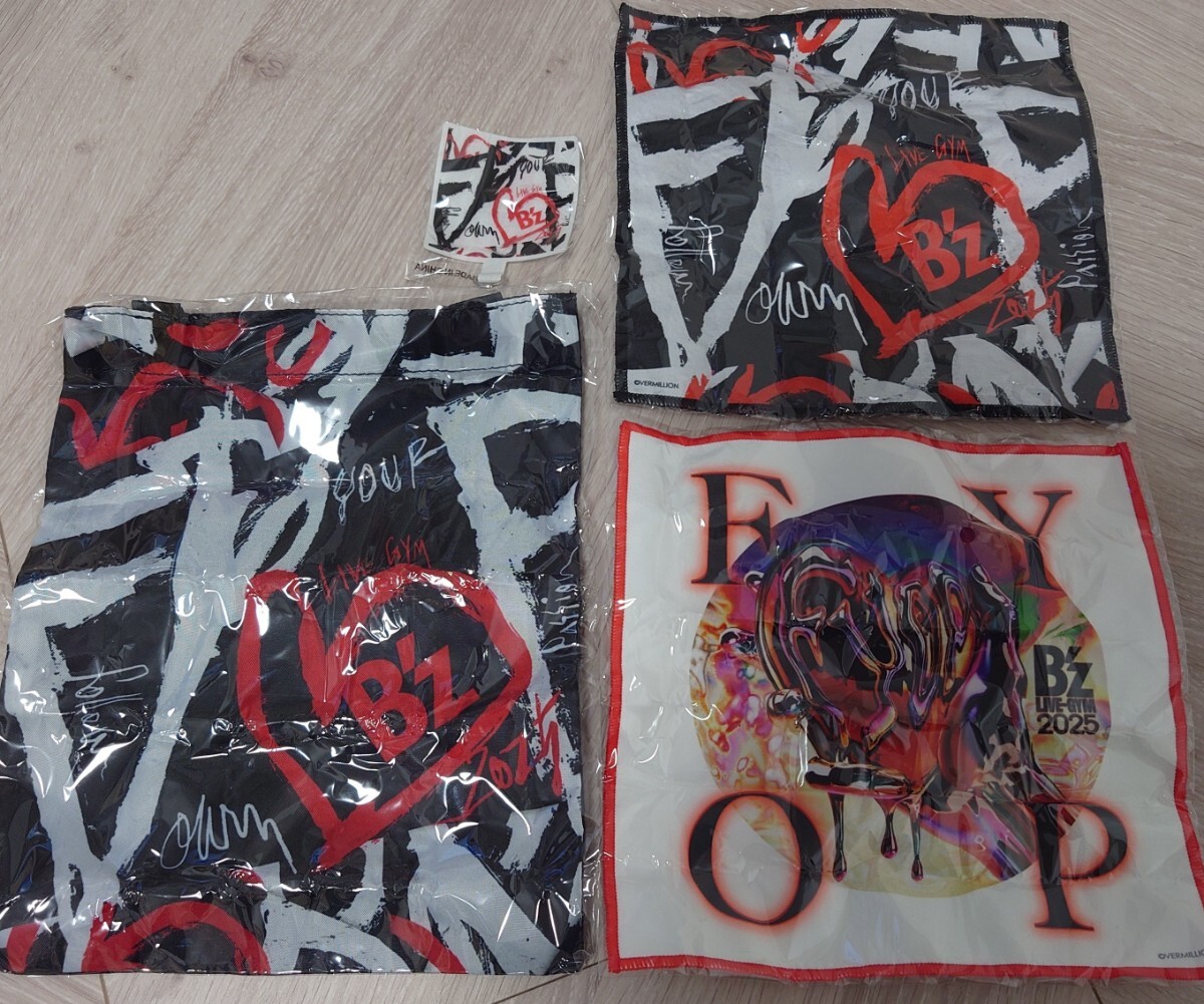 B'z ガチャ ファイバータオル×2 ミニトート フォンタブ 4個セット FYOP ツアーグッズ ビーズ ガチャガチャ _画像1