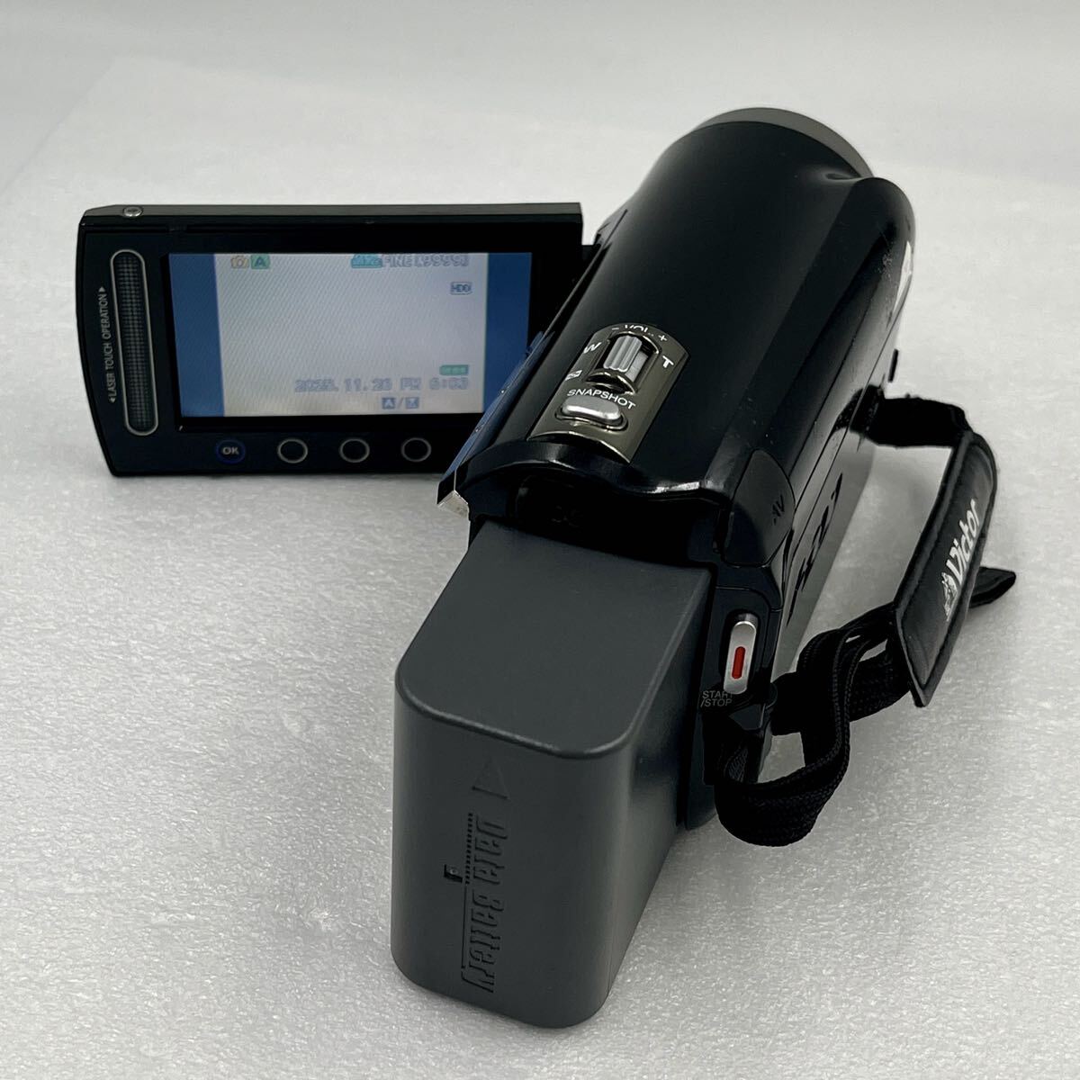 1円〜④【動作確認済み】Victor ビクター Everio エブリオ GZ-MG880-B デジタルビデオカメラ JVC ブラック 本体 バッテリー付き_画像7