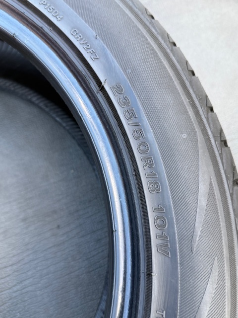 中古タイヤ2本セット 235/50/18 レグノ（ブリヂストン）良好な状態のタイヤ235/50/18 レグノ（ブリヂストン）良好な状態のタイヤ 2021年製_画像9