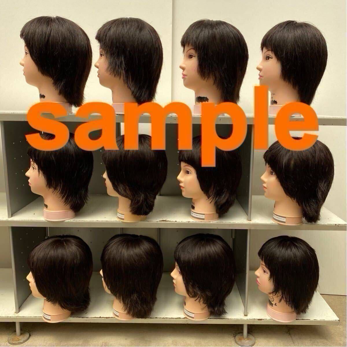送料無料★O☆中古★カットウィッグ★12体セット★美容師 カカシ 鳥よけ 防犯対策 畑 田んぼ 農家 お化け屋敷 ハロウィン、_画像2