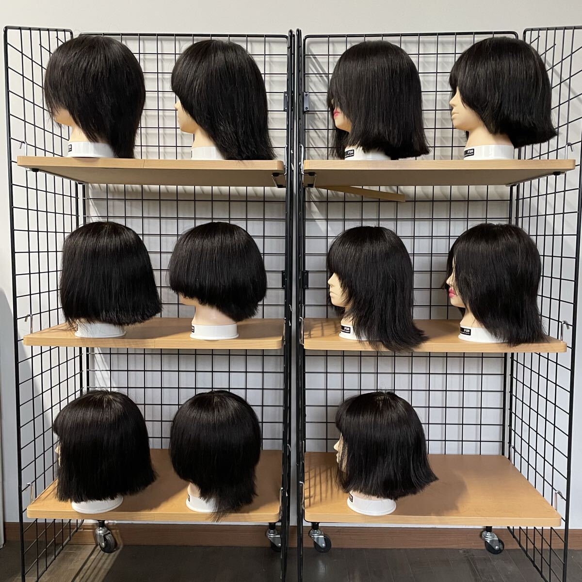 送料無料 25.1125.01☆中古★カットウィッグ★11体セット★美容師 お化け屋敷 カカシ 鳥よけ 防犯対策 畑 田んぼ 農家 ハロウィン_画像2