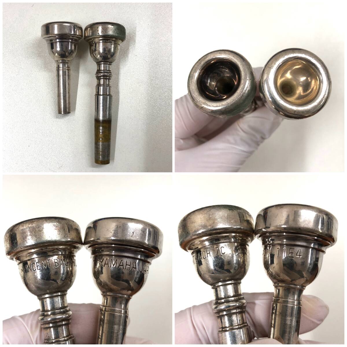 TY2804■【動作未確認】YAMAHA ヤマハ トランペット YTR 4335G C30534 マウスピース 2点 ノースフェイス ハードケース付き 管楽器_画像9