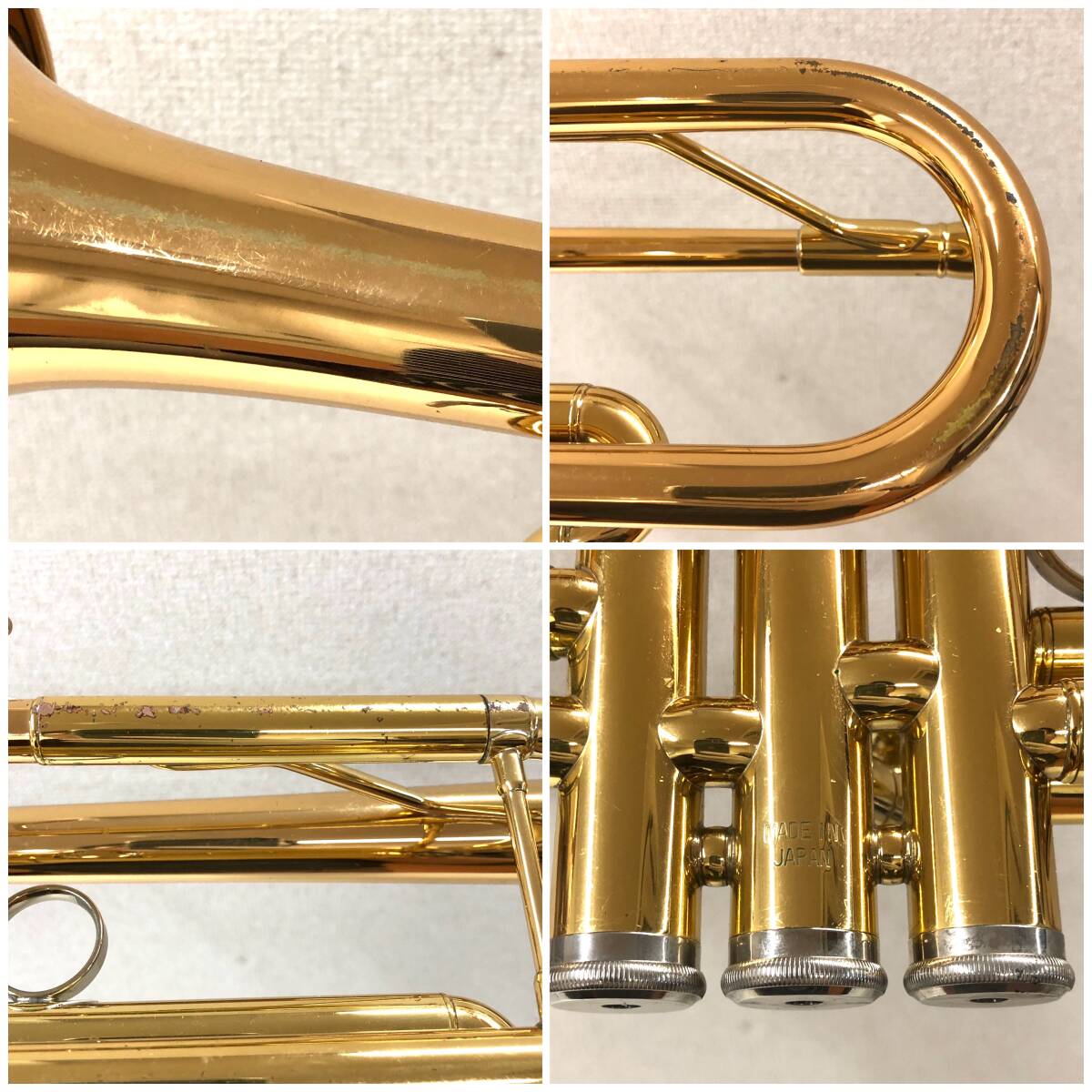 TY2804■【動作未確認】YAMAHA ヤマハ トランペット YTR 4335G C30534 マウスピース 2点 ノースフェイス ハードケース付き 管楽器_画像6