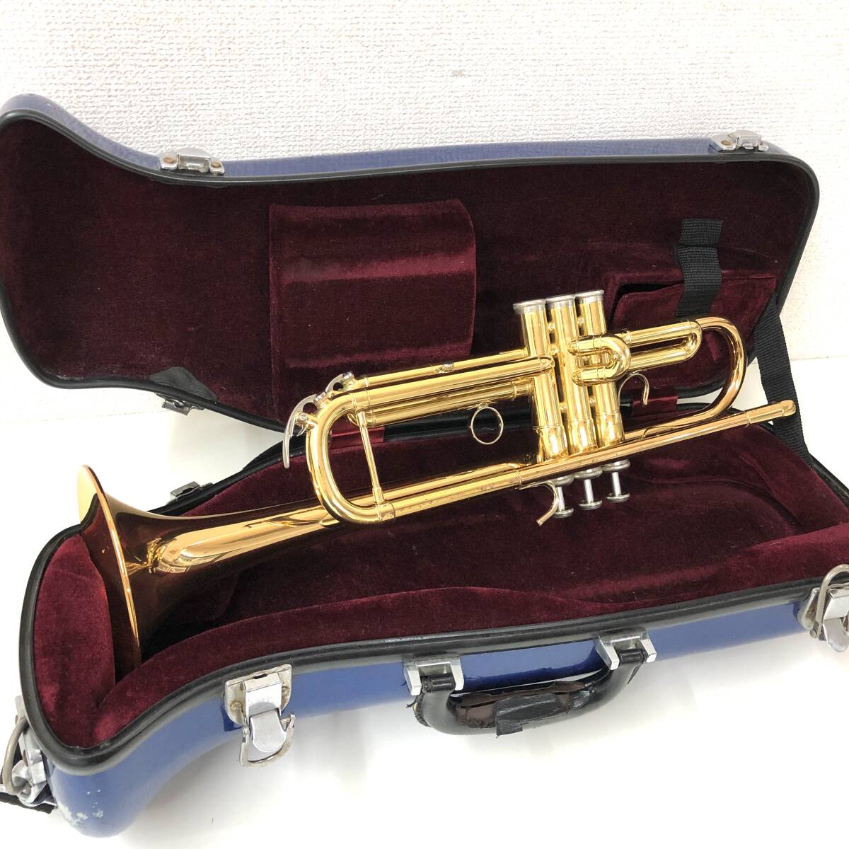 TY2804■【動作未確認】YAMAHA ヤマハ トランペット YTR 4335G C30534 マウスピース 2点 ノースフェイス ハードケース付き 管楽器_画像1